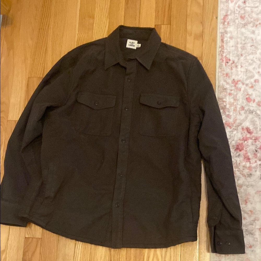 Dark Brown Button-Up Shirt